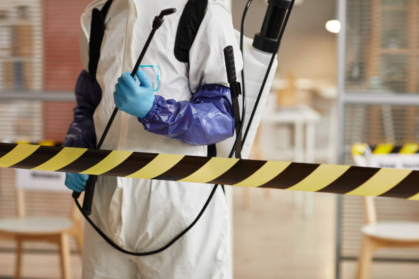 Professional Biohazard Cleanup technician working in Cornish, UT